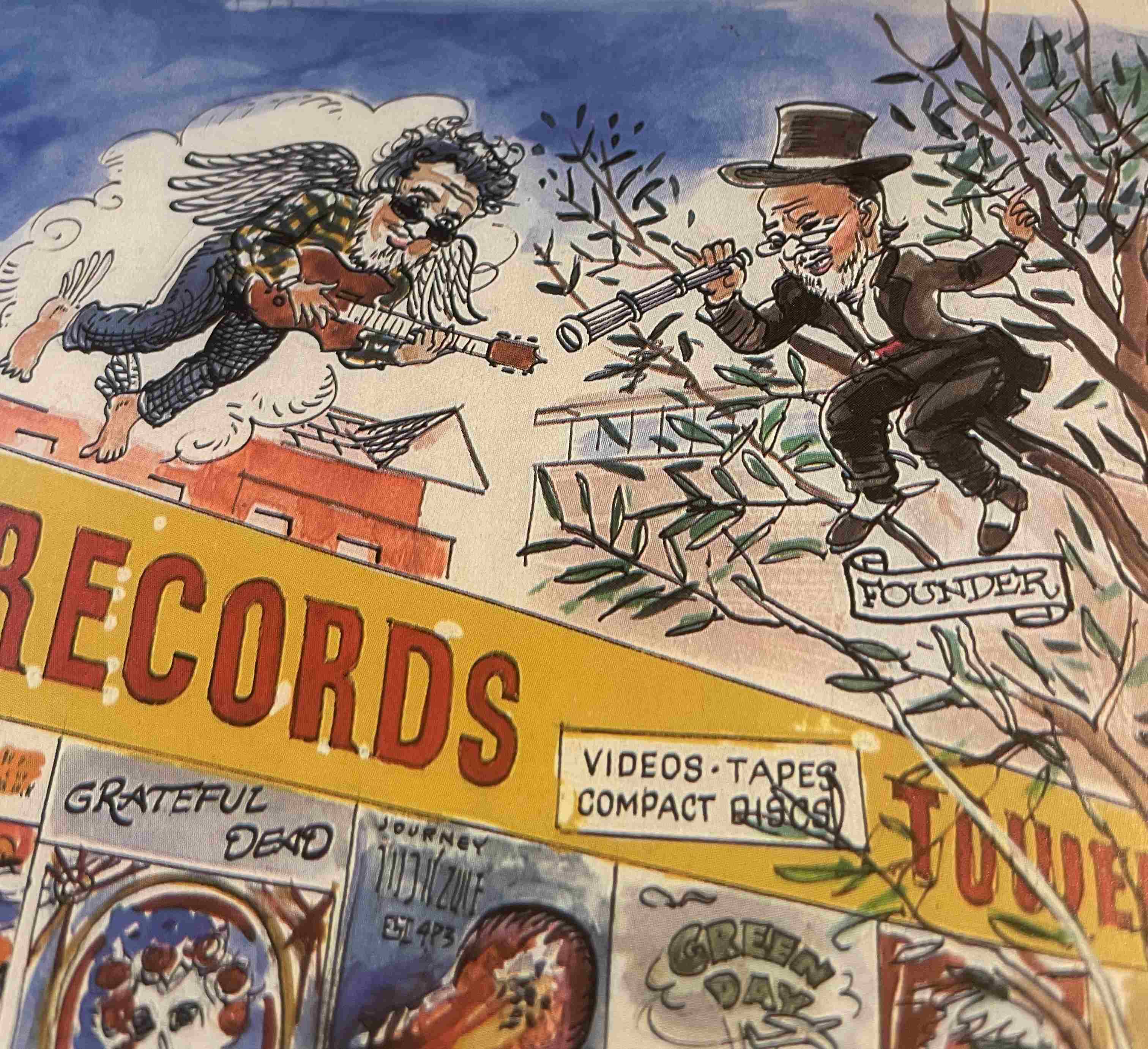 Tower Records San Fran Store 30th Poster by Justin Greene features