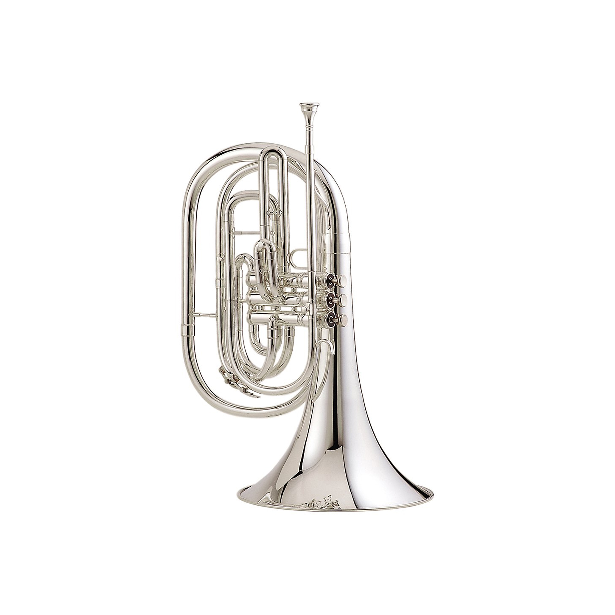King Professional Ultimate Marching French Horn Silver Plated, Outfit