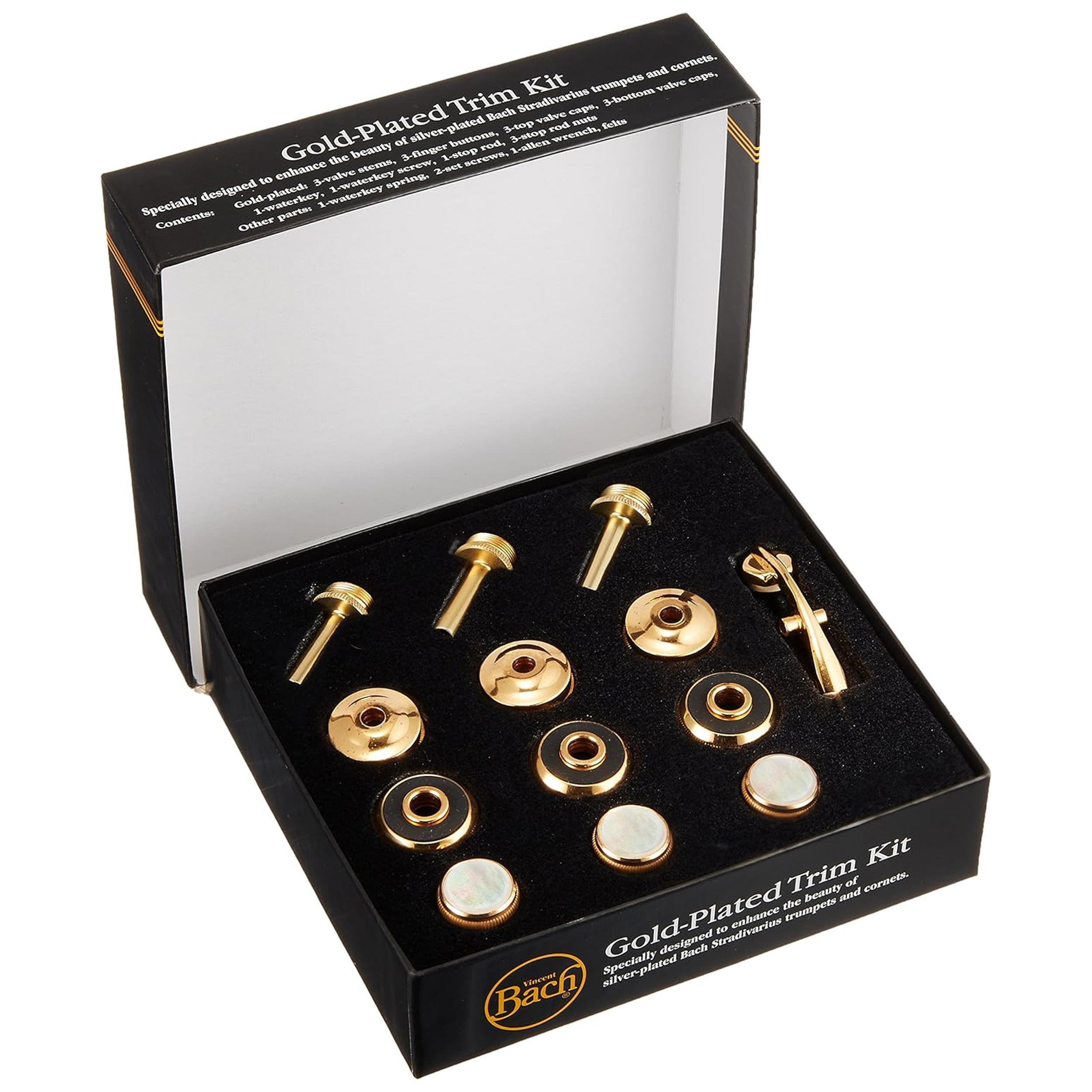 管楽器・吹奏楽器 Bach Gold-Plated Trim Kit #1812G Bach 1812G Trumpet Trim Kit Heavy Bottom Caps Gold | eBay