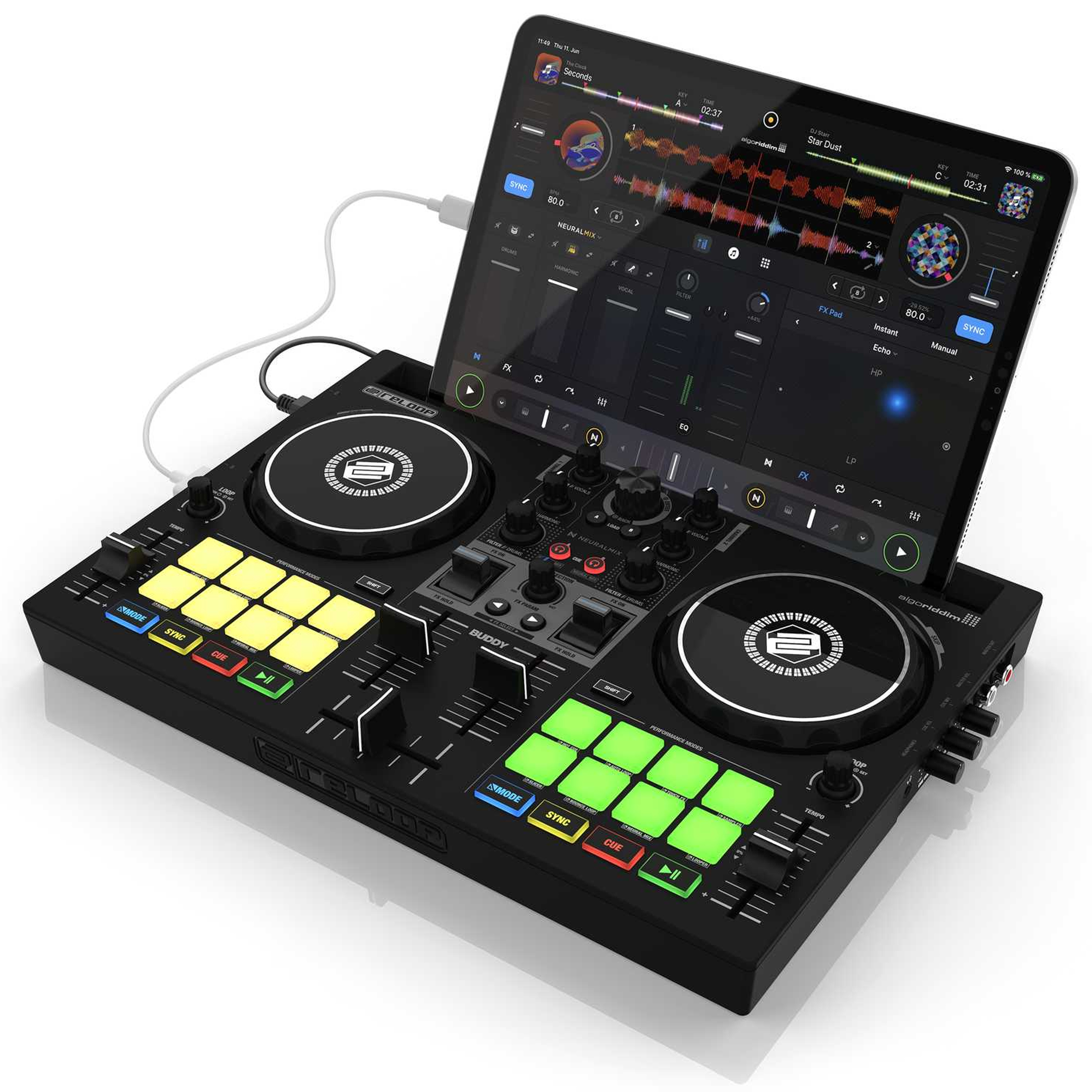 Reloop BUDDY Compact DJ Controller for Algoriddim djay iOS & PC | eBay