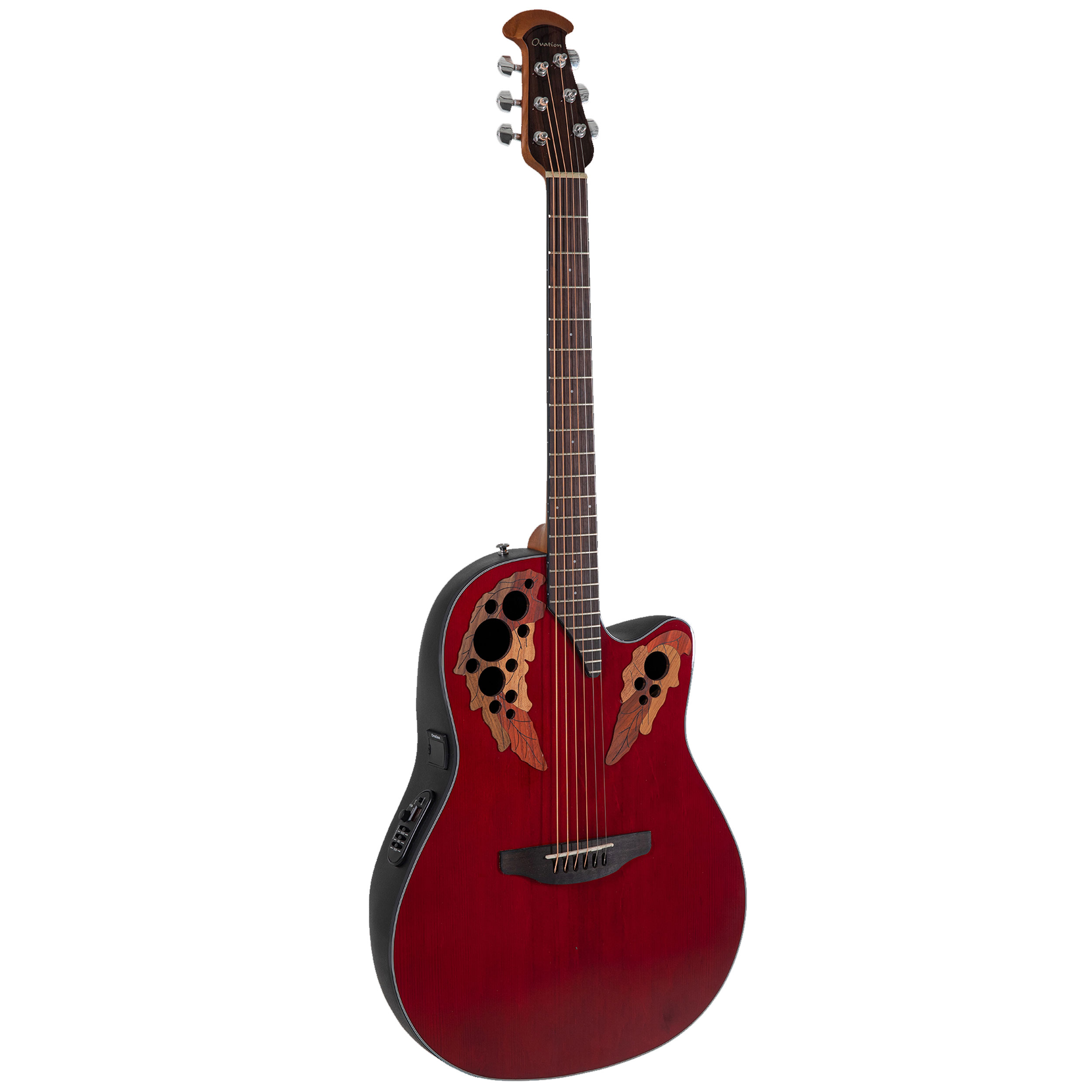 Ovation アコースティックギター レッド 4916020e-5f2e-5db9-9f9d-