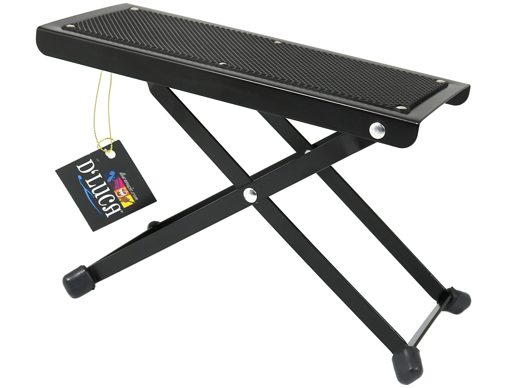 D&rsquo;Luca Adjustable Guitar Foot Rest Stool, Black | eBay