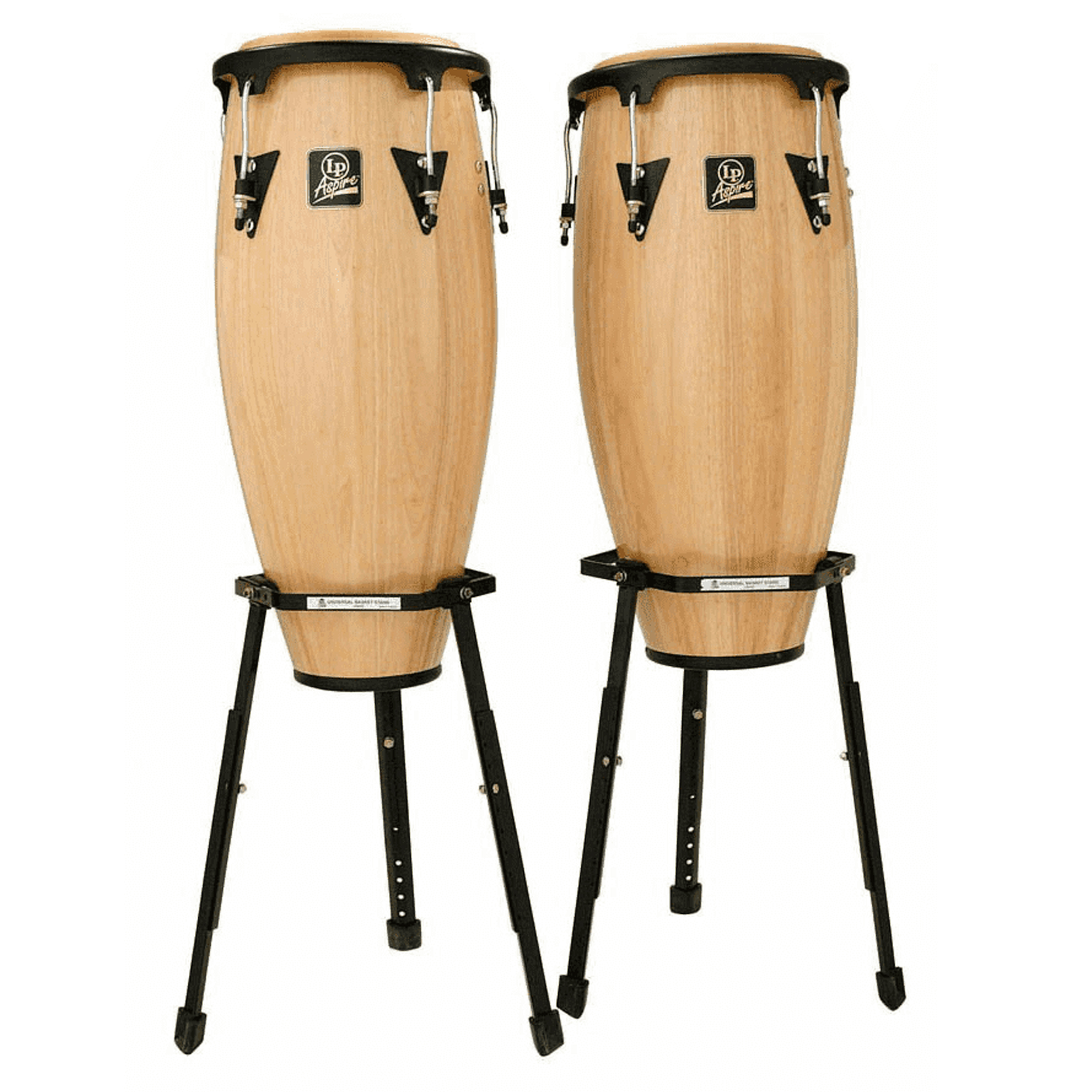 Latin Percussion LP Aspire Wood Conga Set 10/11 in, Basket Stand
