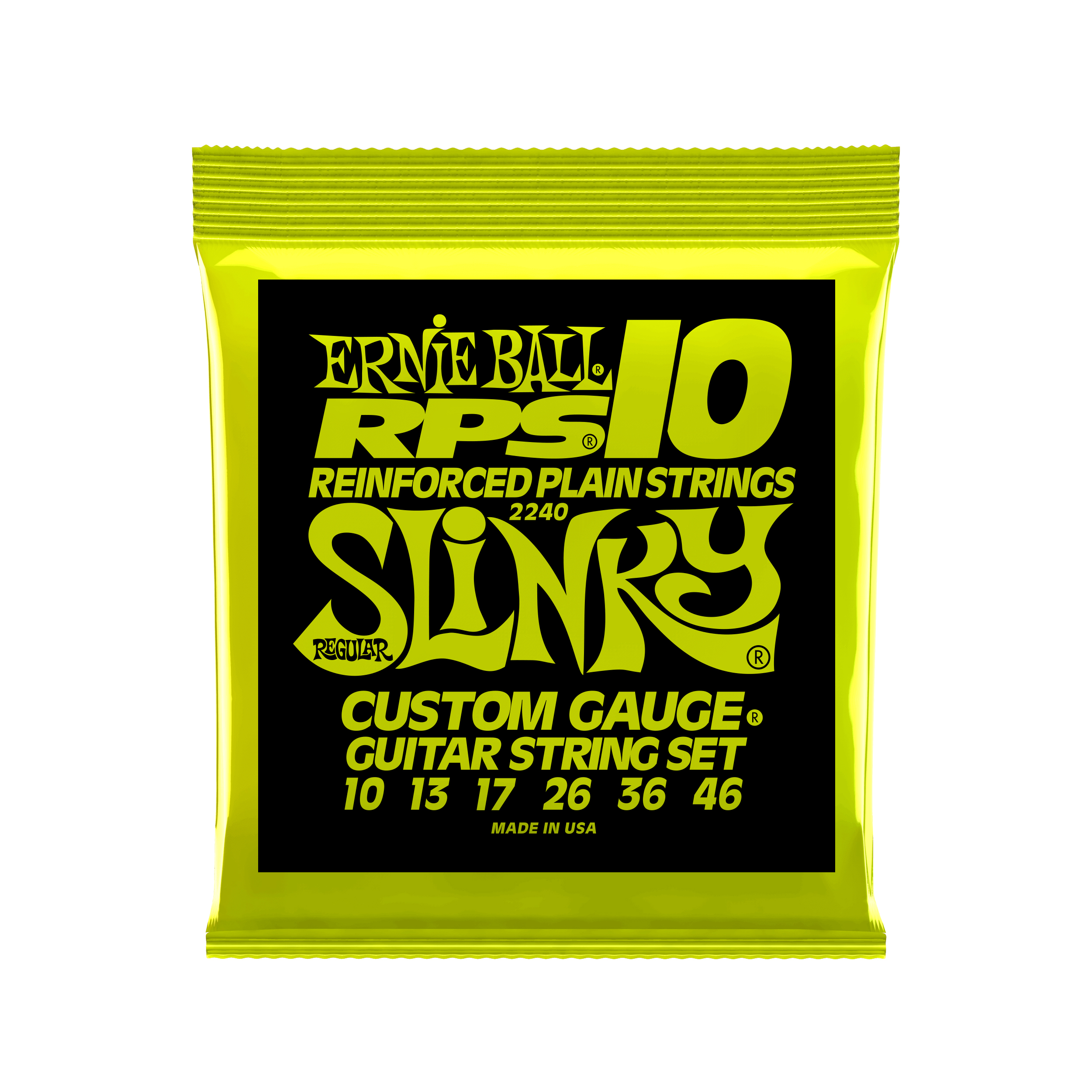 Cordes Guitare Ernie Ball Slinky - Calibre 10-46 - Filées Nickel - Pour Guitare électrique