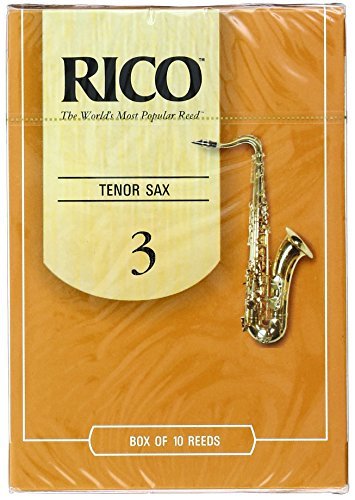 rico tenor saxophone reeds, strength 3.0, 10-pack