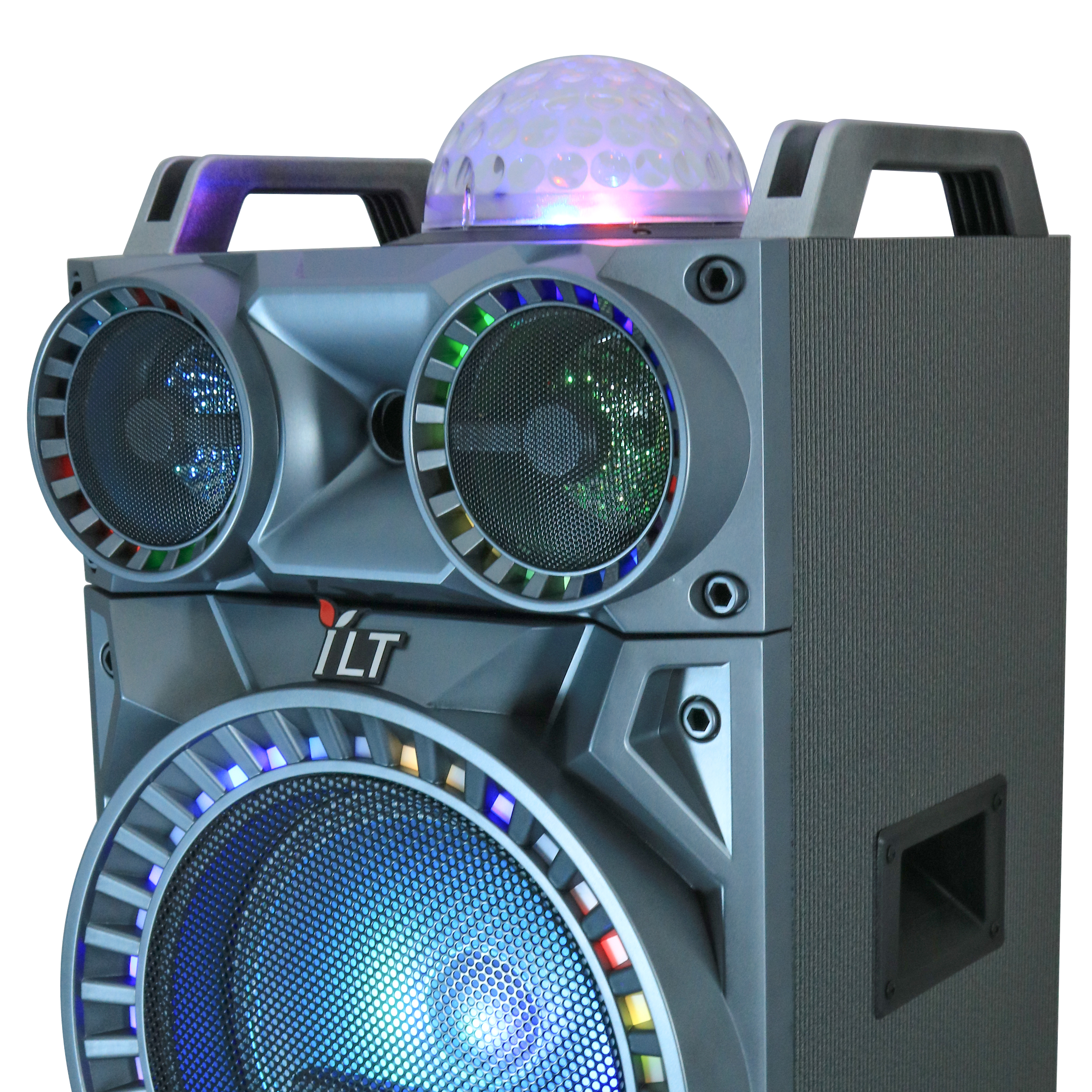 YLT Dual 10 Inch Karaoke Rechargeable Speaker Mic, Bluetooth DJ