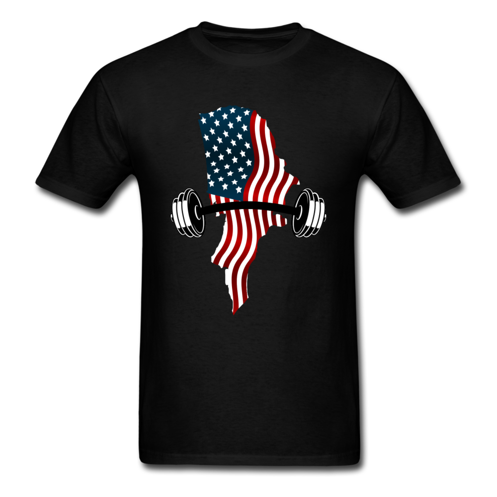 Camisa de gimnasio American Flag Dumbbells, camiseta de levantamiento de pesas, camiseta de levantamiento de pesas - Imagen 11 de 13