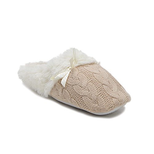 New Women's 1343A Slip On Faux Fur Indoor House Shoes Slippers - Picture 20 of 21