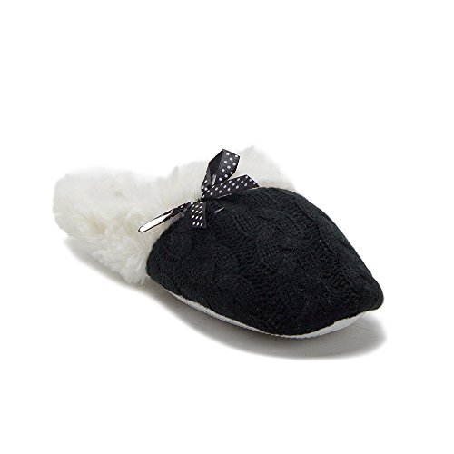New Women's 1343A Slip On Faux Fur Indoor House Shoes Slippers - Picture 21 of 21