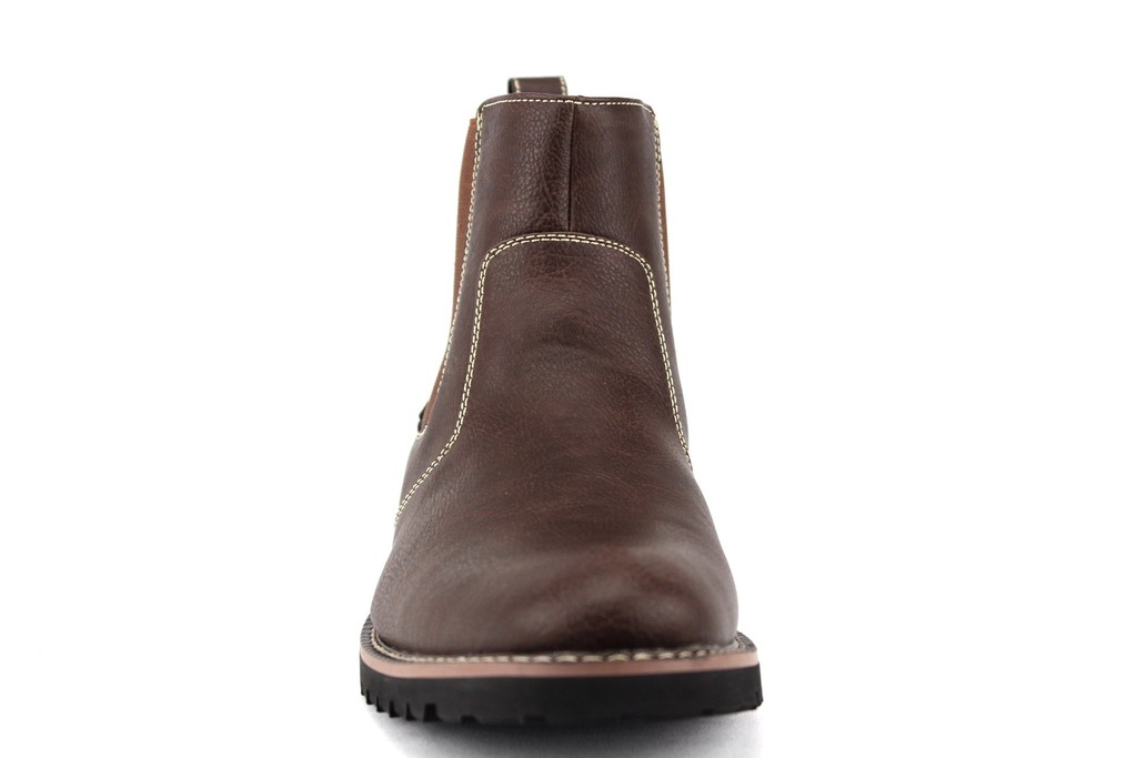 Jazam/é Mens 49904 Leather Lined Double Zip Cap Toe Dress Bootie Ankle Boots