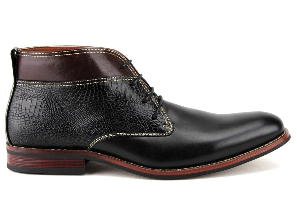 Ferro Aldo Mens 806011 Lace-Up Perforated Wing Tip Military Fashion Dress Boots