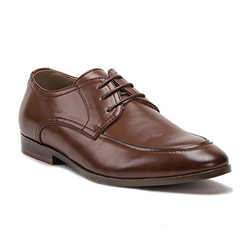 Neu Herren Klassisch Rund Mokassinnaht Schnürung Formell Oxford Elegant Schuhe, Schwarz, Braun - Bild 9 von 27