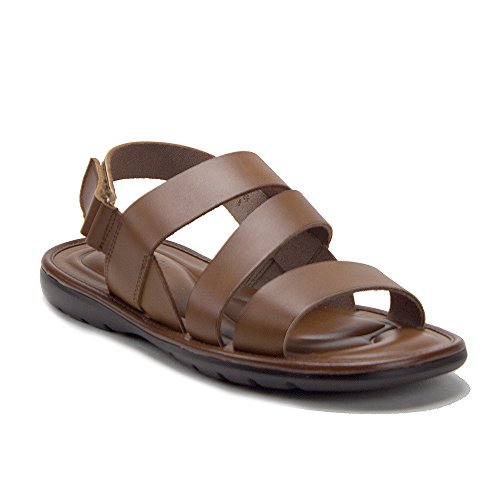Men's 68732 Comfortable Leather Gladiator Open Toe Sling Back Strappy Sandals - Picture 2 of 3