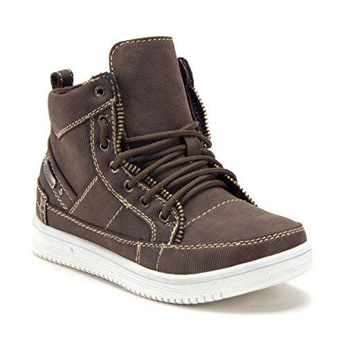 Little Boys Toddler High Top Chukka Boots Round Toe Casual School Sneakers Shoes - Picture 3 of 5