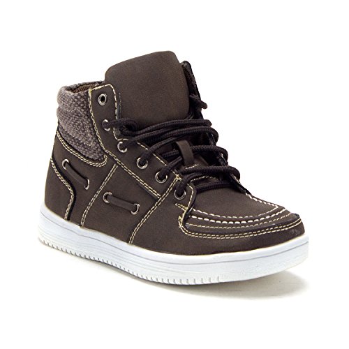 Little Boys Toddler High Top Chukka Boots Round Toe Casual School Sneakers Shoes - Picture 5 of 5