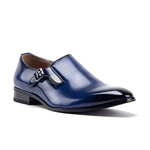 Jazamé Men's 77807 Slip On Round Toe Hand Burnished Loafers, Dress Shoes - Picture 5 of 5