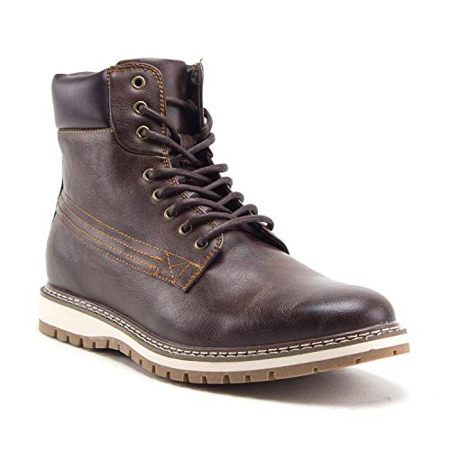 Herren 617138 Zweifarbig Kontrast Schnürung Knöchelhoch Leger Turnschuhe Chukka Stiefel - Bild 8 von 8