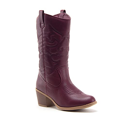 Damen Western Cowboystiefel - bequeme Cowgirl Stiefel Cowboystiefel - Bild 7 von 8