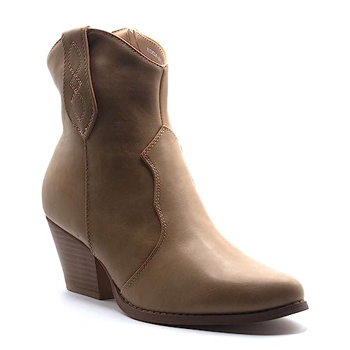 Damenstiefel knöchelhoch Boho Chic Western Cowboy Stil, Cowgirl Rodeo Schuhe - Bild 7 von 9