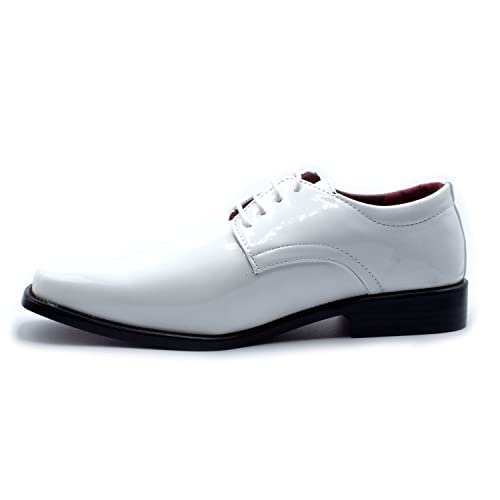 Zapatos de vestir Oxford formales de cuero negro 86214 clásicos para hombre - Imagen 8 de 8