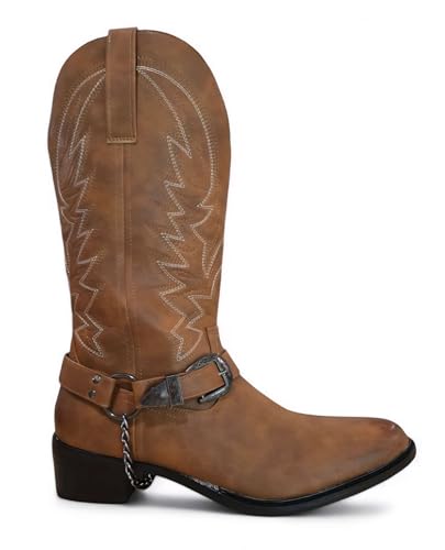 Herren Cowboystiefel Western Stil Knöchelhoch & Hoch Motorradfahren Elegant Stiefel - Bild 7 von 7