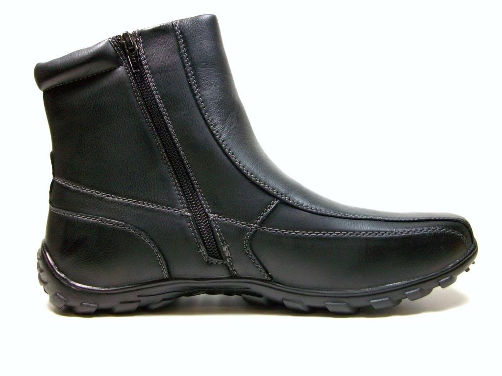 Polar Fox Men's 532-Black Cold Weather Fleece Lined Boots - Picture 3 of 9