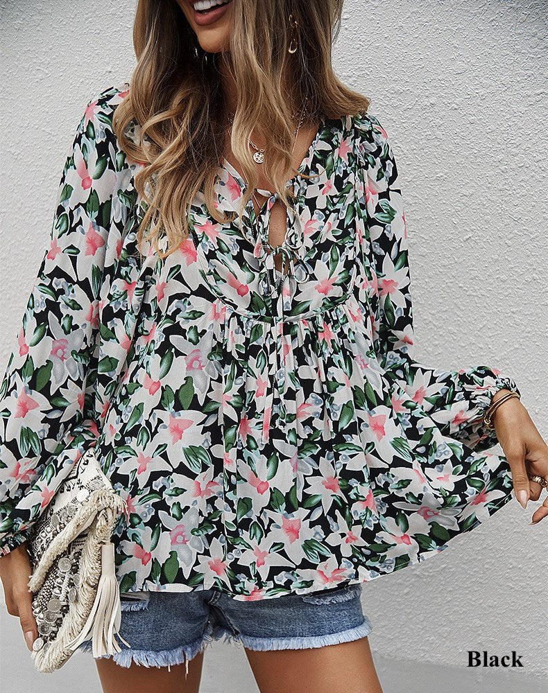 Tropical Boho Floral Top - Picture 12 of 14
