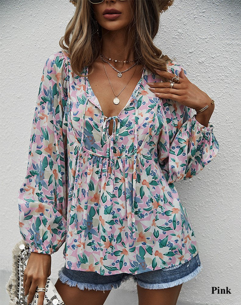 Tropical Boho Floral Top - Picture 14 of 14