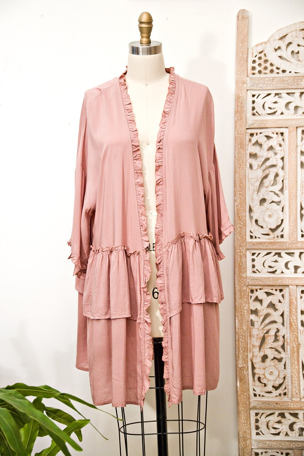Ruffled Kimono Cardigan - Picture 14 of 15