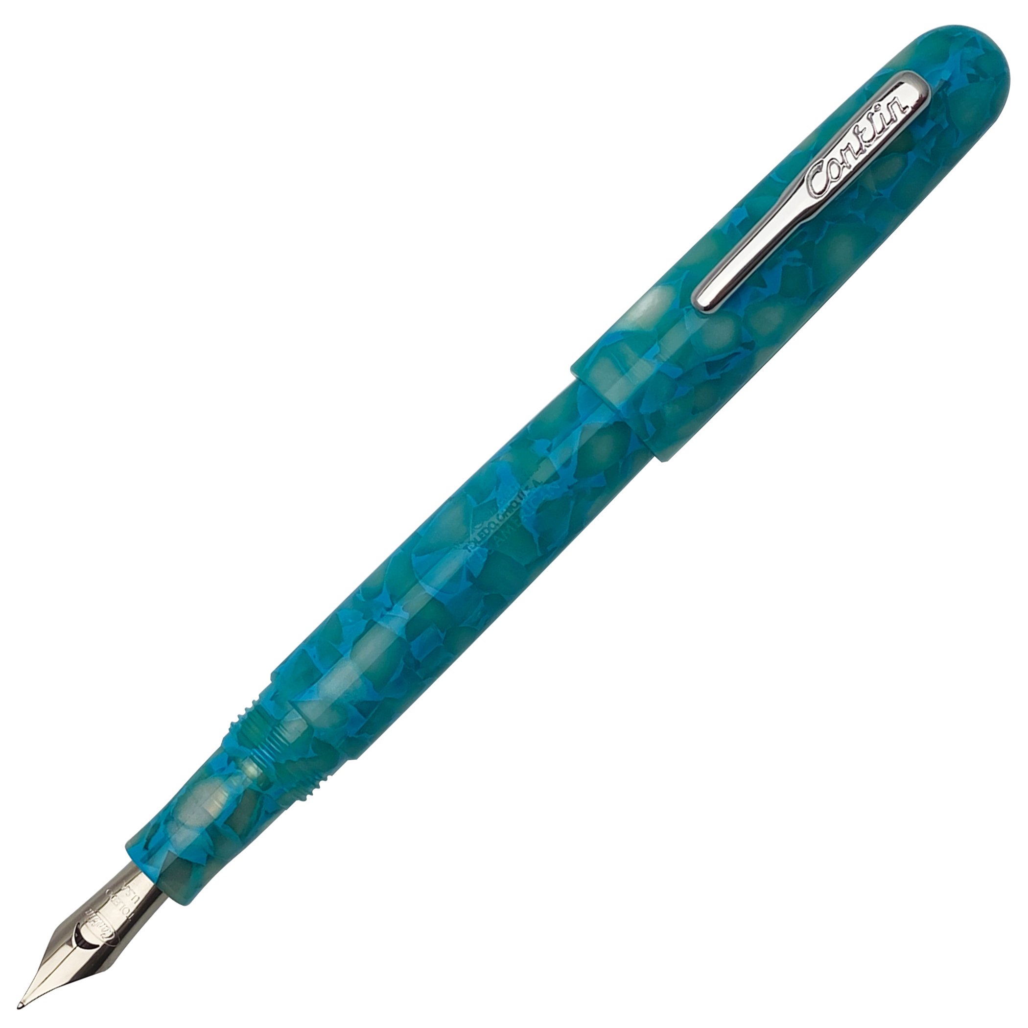 Conklin All American Serenity Fountain Pen, Turquoise, New in Box