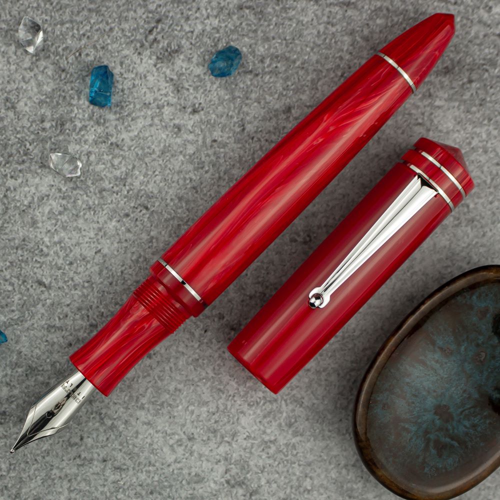 Delta Write Balance Red Fountain Pen, Made in Italy, New in Box - Picture 17 of 18