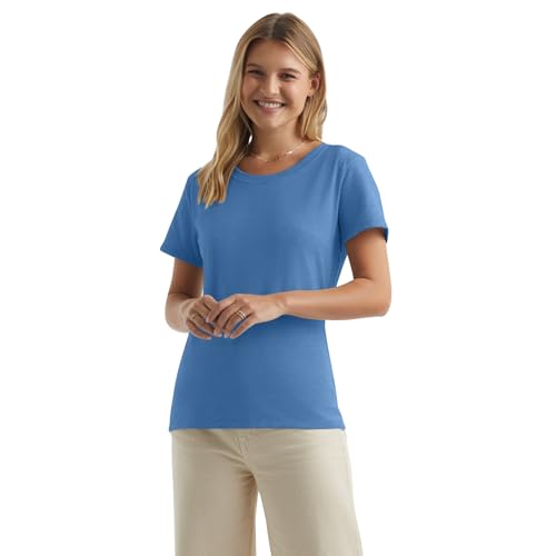 Hanes Perfect-T Crewneck T-Shirt, leichtes Baumwoll Kurzarm Tee für Damen - Bild 5 von 7