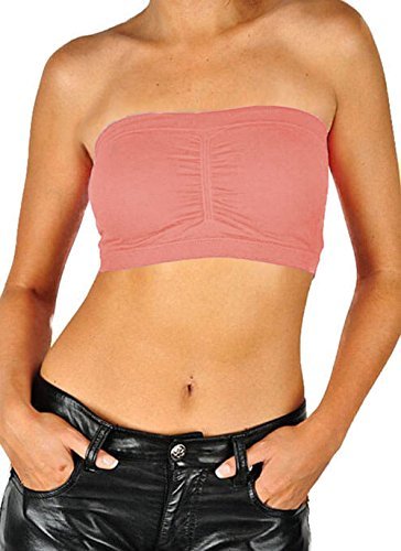 PacificPlex Damen Seamless Bandeau BH Tube Top herausnehmbare Polster - Bild 10 von 59