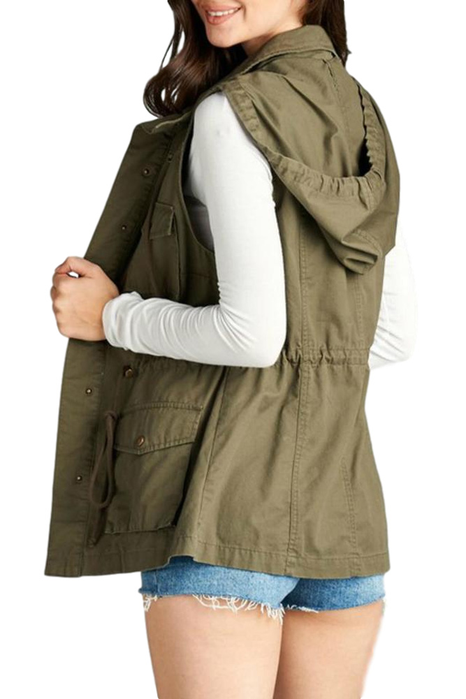 Women's Cotton Cargo Utility Vest eBay