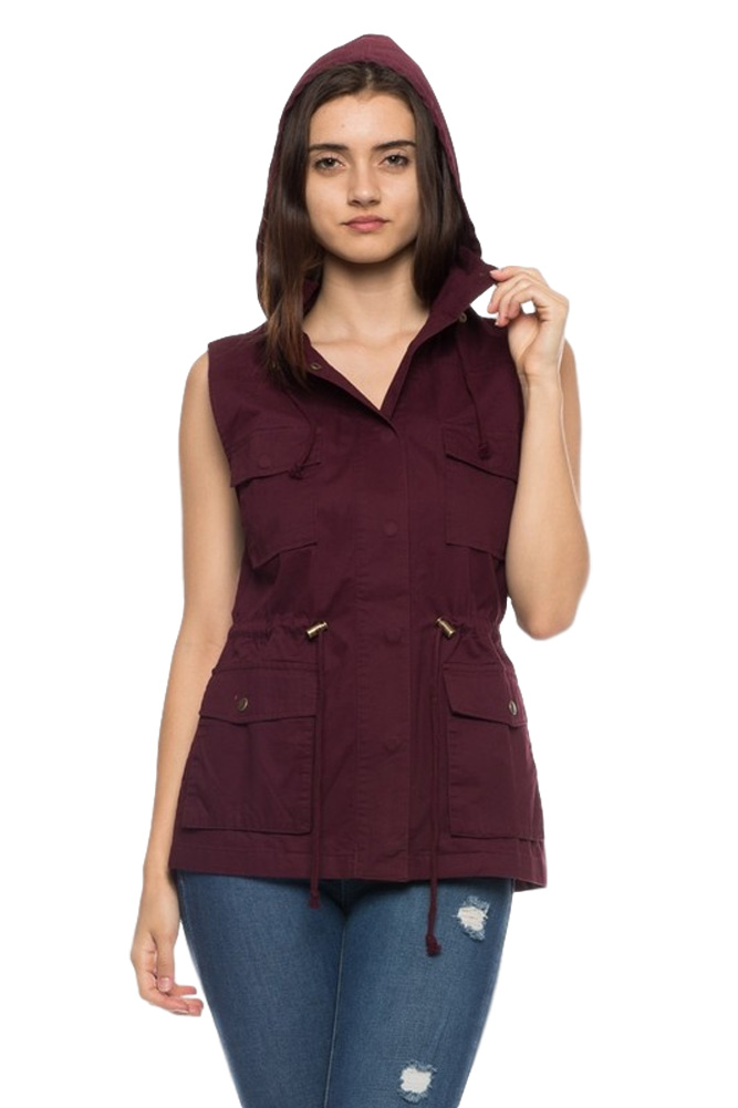 Women's Cotton Cargo Utility Vest eBay