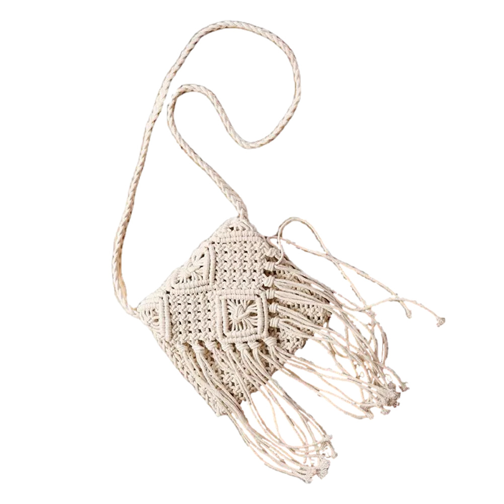 Cotton Macrame Crochet Fringe Crossbody Bag Purse Hippie Boho | eBay