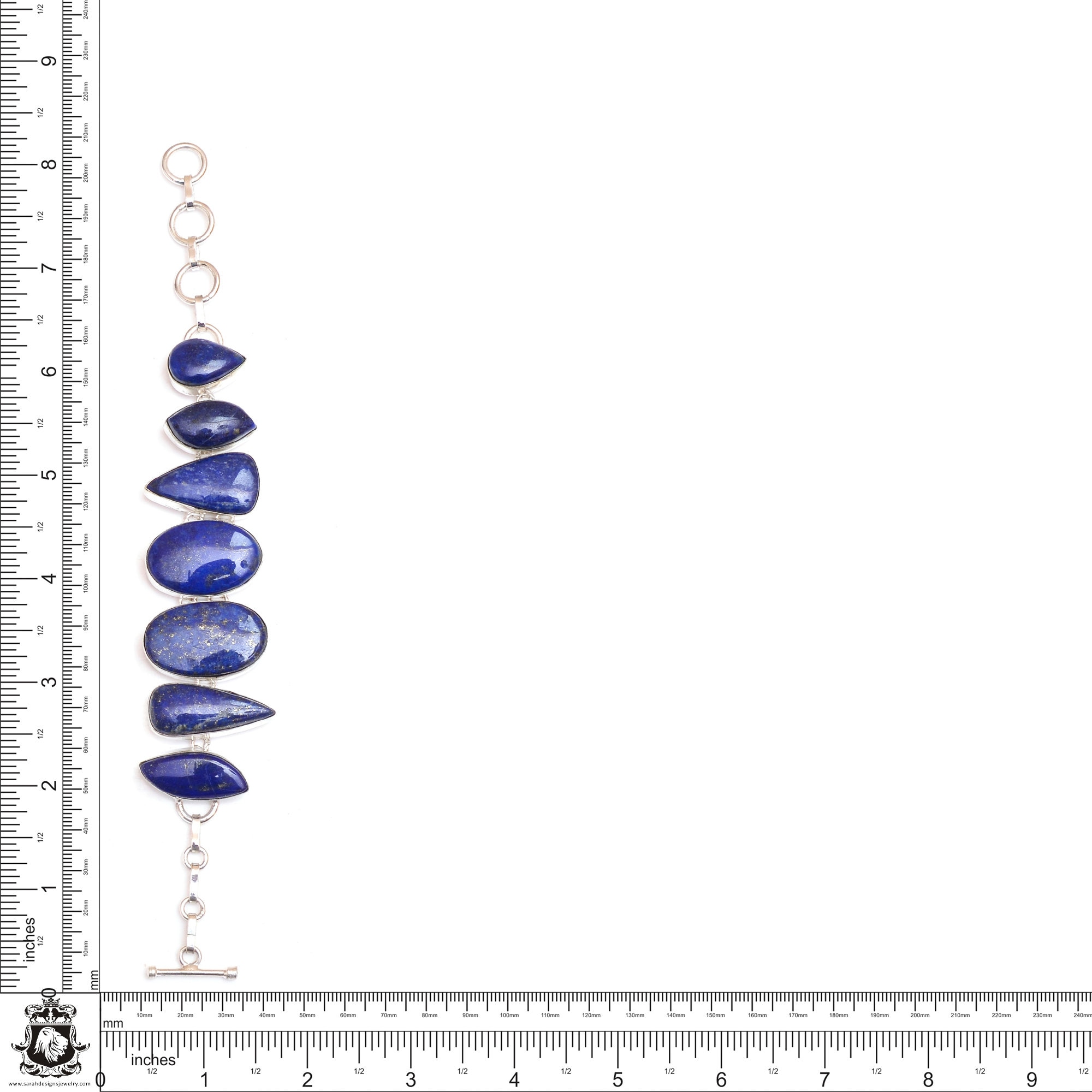 Unique Shape! Lapis Lazuli Genuine Gemstone Bracelet B4571 | eBay