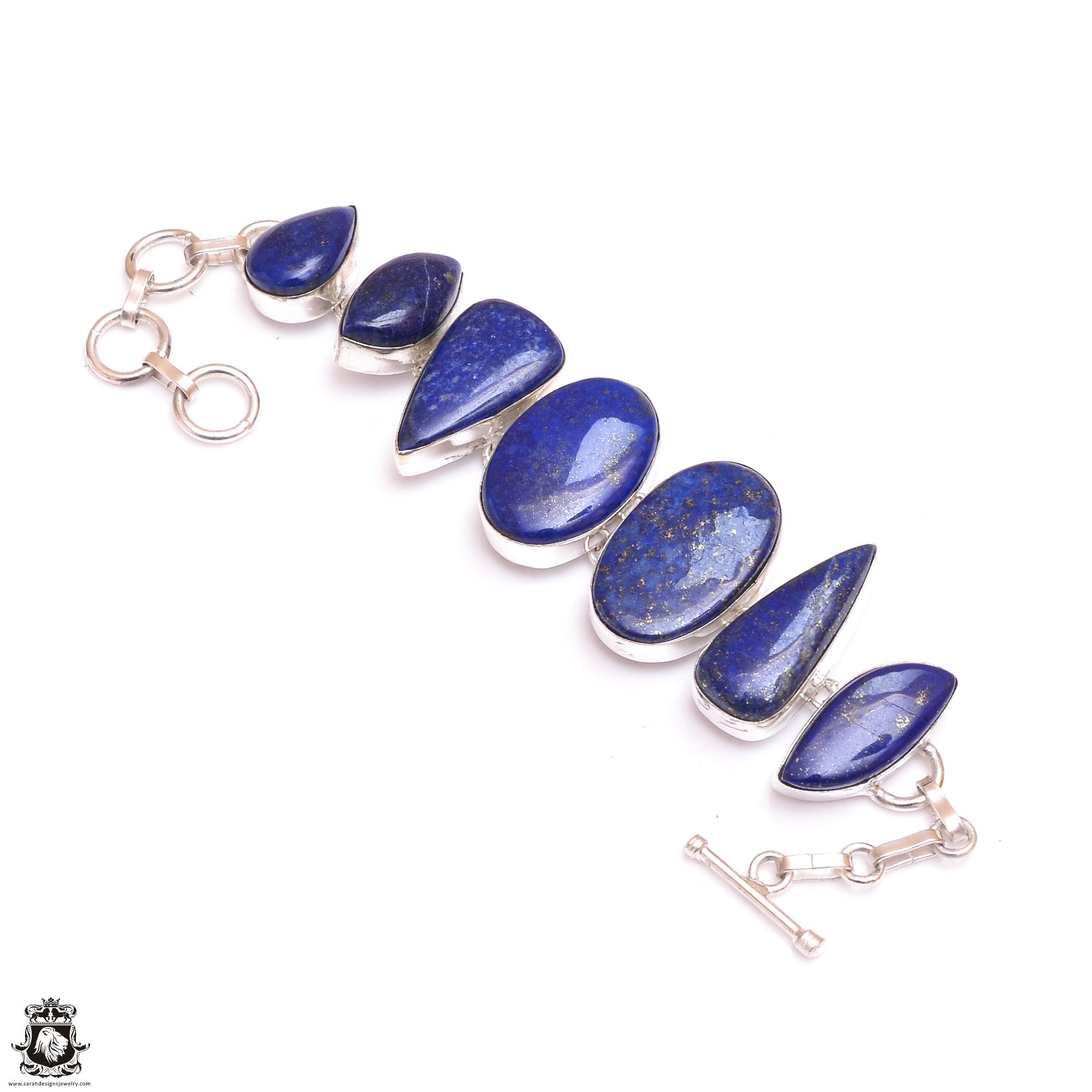 Unique Shape! Lapis Lazuli Genuine Gemstone Bracelet B4571 | eBay