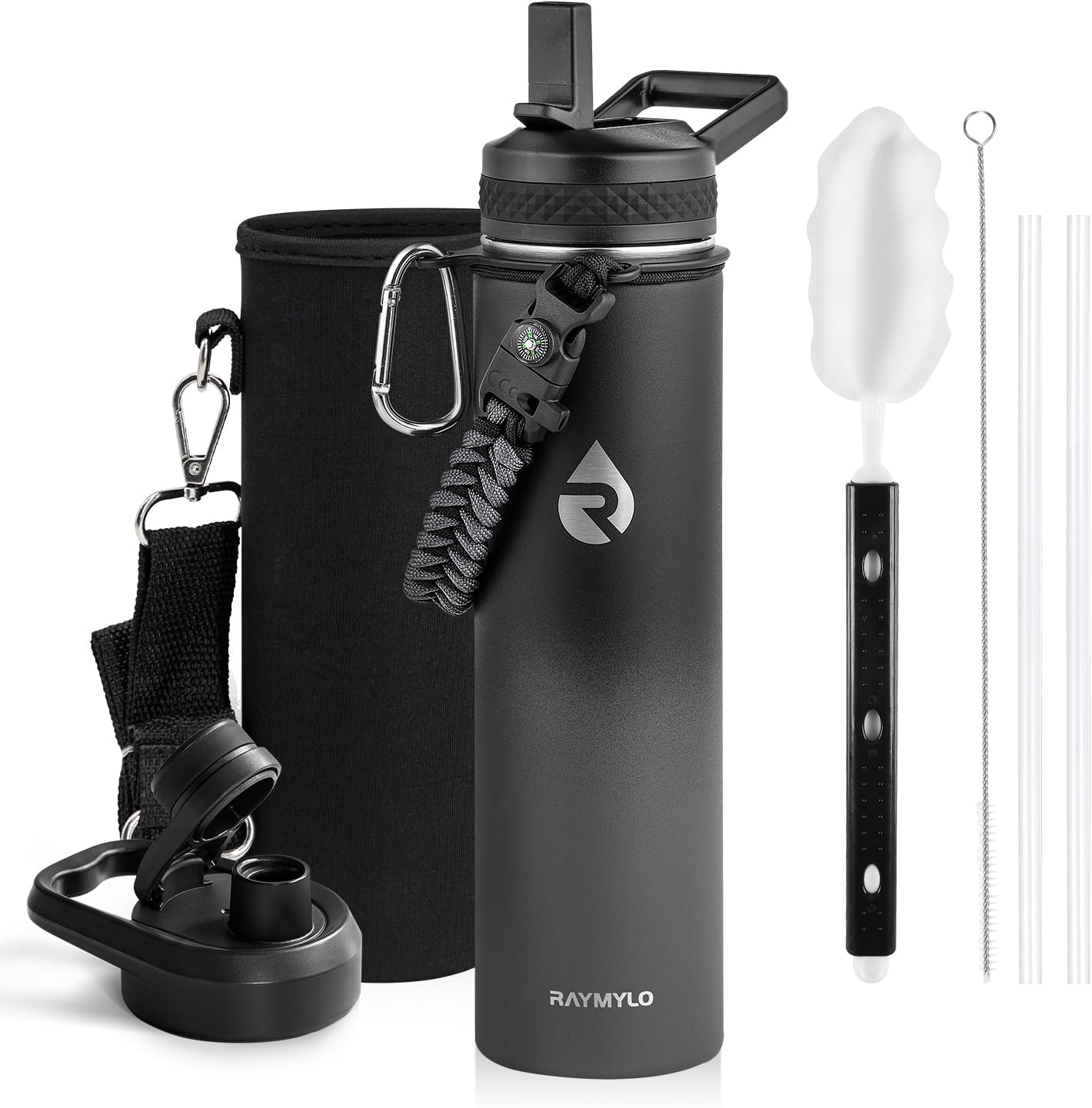 24oz Triple Wall Insulated Water Bottle 48hr Cold, Leakproof