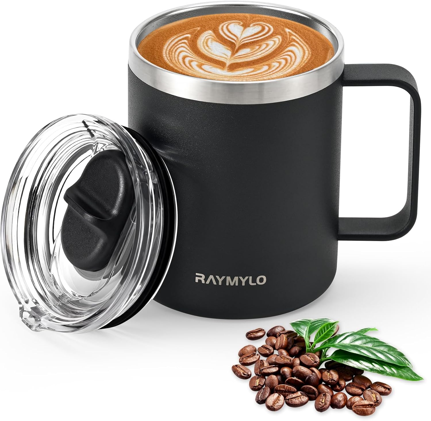 Insulated Stainless Steel Coffee Mug 12oz/24oz, Leak-Proof Slider Lid (9h Cold)