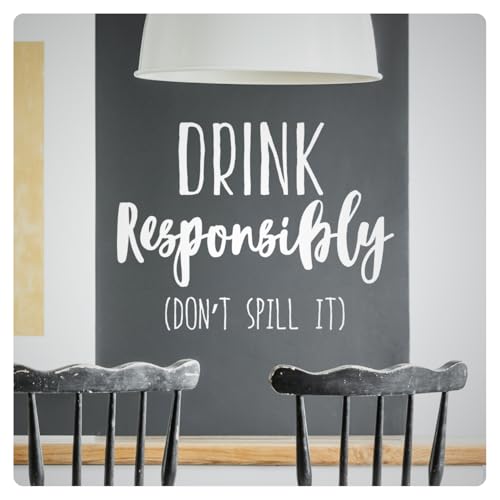 Drink Responsibly Bar Party Wall Decal Sticker Quote Home Funny Humor Decor