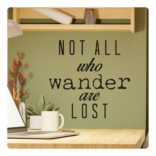 Not All Who Wander are Lost Inspirational Wall Decal Sticker Quote Home Decor