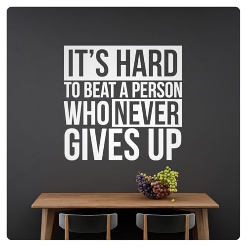 Never Give Up Motivational Inspirational Wall Decal Sticker Quote Home Decor
