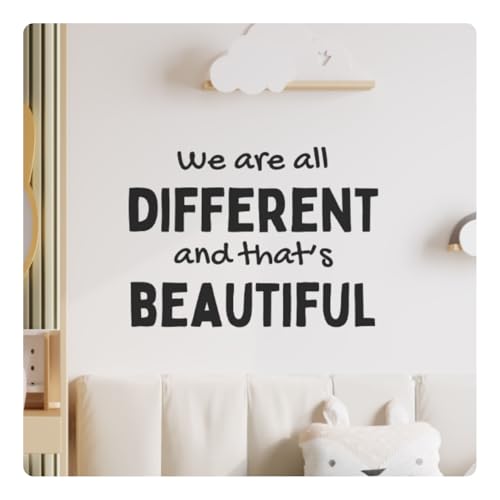 We Are All Different Inspirational Wall Decal Sticker Quote Kids Home Decor