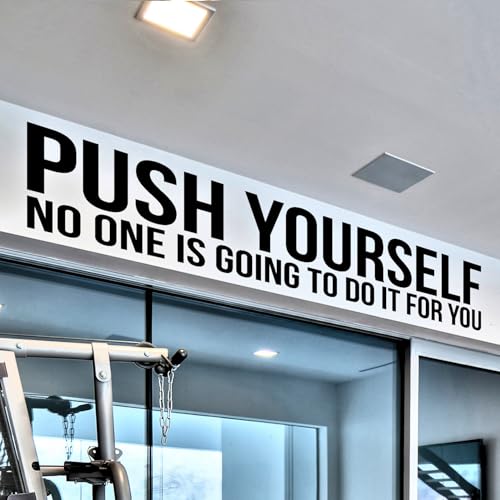Push Yourself Motivational Inspirational Wall Decal Sticker Quote Home Gym Decor