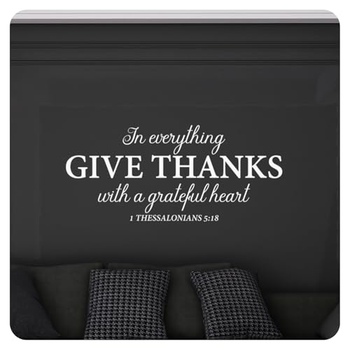 Give Thanks Bible Verse Religious Scripture Wall Decal Sticker Quote Decor