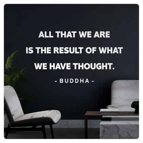 Buddha All That We Are Motivational Inspirational Wall Decal Sticker Quote Decor