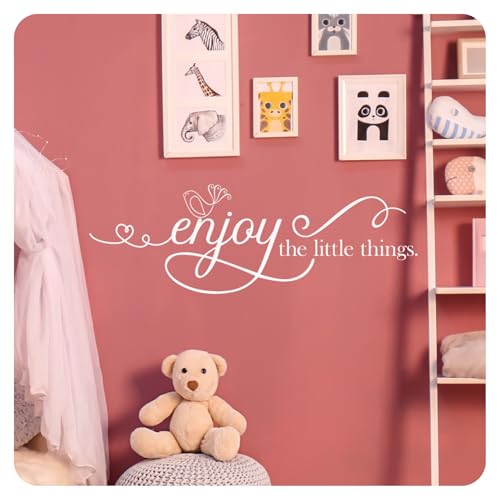 Enjoy Little Things Motivational Inspirational Wall Decal Sticker Quote Decor