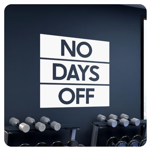 No Days Off Motivational Inspirational Wall Decal Sticker Quote Home Gym Decor