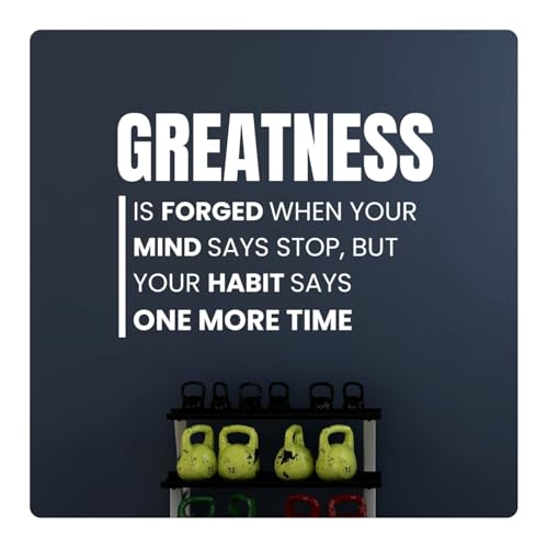 Greatness Motivational Inspirational Wall Decal Sticker Quote Home Gym Decor